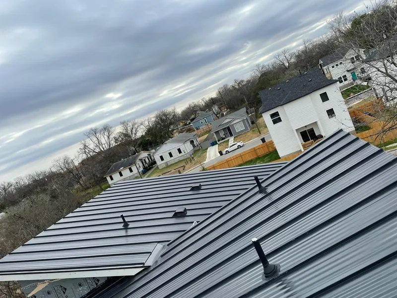 Standing seam metal roof panels with vents for Skylight Repair in Rocky River